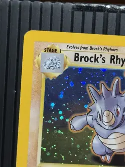 Pokemon Brock's Rhydon Gym Heroes Holo Rare Unlimited 2/132 80 HP English - Image 2