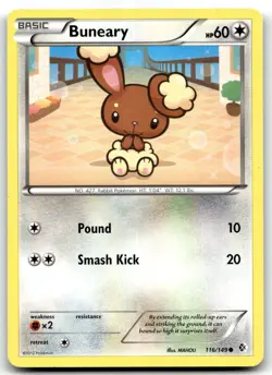 Buneary 116/149 Boundaries Crossed Common Normal Pokemon TCG HP - Image 1