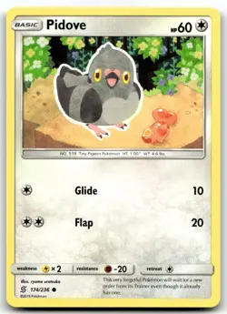 Pidove 174/236 SM - Unified Minds Common Normal Pokemon TCG NM - Image 1