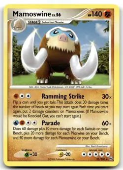 Mamoswine 21/100 Stormfront Rare Normal Pokemon TCG LP - Image 1