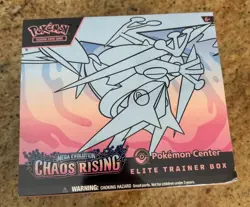 Pokemon Chaos Rising Pokemon Center ETB Elite Trainer Box Damaged Corner Sealed - Image 1