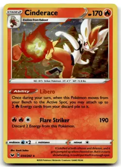Cinderace - (Cosmos Holo) 034/202 Promo Holo Pokemon TCG MP - Image 1