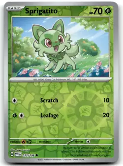 Sprigatito 013/198 SV01: Scarlet & Violet Base Set Reverse Holo Pokemon TCG NM - Image 1