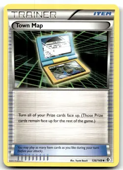 Town Map 136/149 Boundaries Crossed Uncommon Normal Pokemon TCG LP - Image 1
