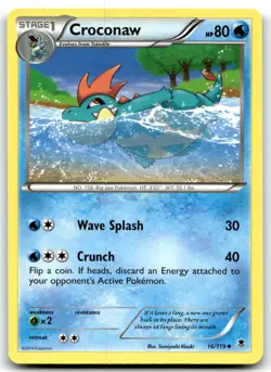 Croconaw 16/119 XY - Phantom Forces Uncommon Normal Pokemon TCG MP - Image 1