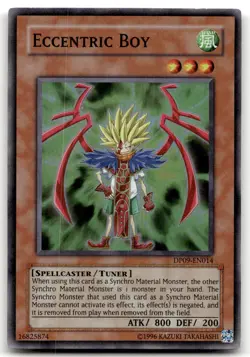 Eccentric Boy DP09-EN014 Unlimited Super Rare Yu-Gi-Oh TCG LP - Image 1