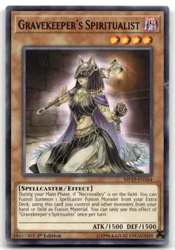 Gravekeeper's Spiritualist MP19-EN164 1st Edition Common Yu-Gi-Oh TCG HP - Image 1