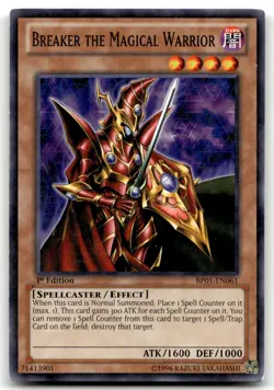 Breaker the Magical Warrior BP01-EN061 1st Edition Common Yu-Gi-Oh TCG MP - Image 1