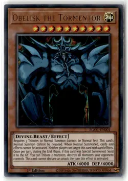 Obelisk the Tormentor EGO1-EN001 1st Edition Ultra Rare Yu-Gi-Oh TCG NM - Image 1