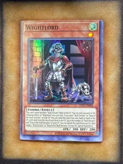 Yugioh Wightlord OP27-EN008 Super Rare MISCUT ERROR NM - Image 1