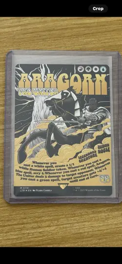 1x Aragorn, The Uniter Borderless Movie Poster MTG Lord Of The Rings NM-M 0741 - Image 1