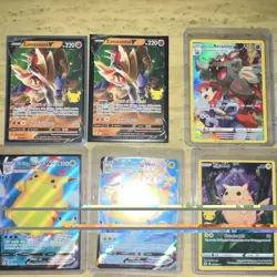Pokemon TCG Celebrations 6-Card Holo Promo Lot Zamazenta V Pikachu VMAX Groudon - Image 3