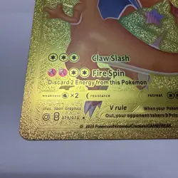 Charizard V 079/073 Gold Foil Display Art Pokemon Card protected - Image 3