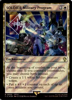 MTG FIC Surge Foil SOLDIER Military Program - Commander: Final Fantasy 0025 NM - Image 1