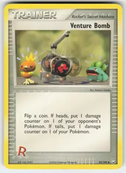 Venture Bomb 93/109 Uncommon Team Rocket Returns Pokemon Lightly Played - Image 1
