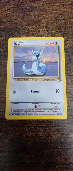 Dratini 38/130 Uncommon Base Set 2 Pokemon Lightly Played - Image 1