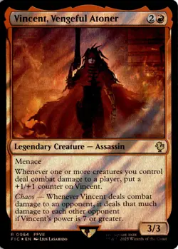 MTG FIC Surge Foil Vincent, Vengeful Atoner Commander: Final Fantasy 64 R NM Car - Image 1