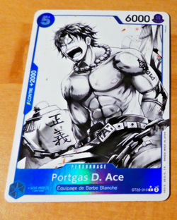 ONE PIECE CARD HOLO GAME CARTE CARTE Portgas.D.Ace ST22-010 ALT FR NM - Image 1
