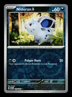 Nidoran F 029/165 Reverse Holofoil Scarlet & Violet 151 Pokemon Card -B12 - Image 1
