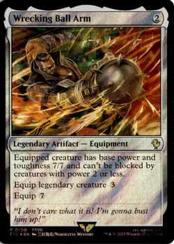 MTG FIC Surge Foil Wrecking Ball Arm Commander: Final Fantasy 100 R NM Card Scan - Image 1