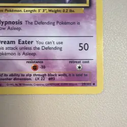 Pokemon TCG Haunter 29/102 Base Set Unlimited Uncommon Card LP Condition - Image 3