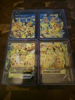 Pikachu V-UNION 4-Card Set 139/159-142/159 Holo English Pokemon TCG - Image 1