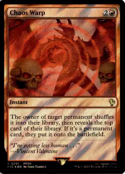 MTG FIC Surge Foil Chaos Warp Commander: Final Fantasy 291 R NM Card Scan - Image 1