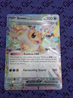 Pokemon Eevee TCG EX Prismatic Evolutions Double Rare Holo Card 075/131 S&V - Image 1