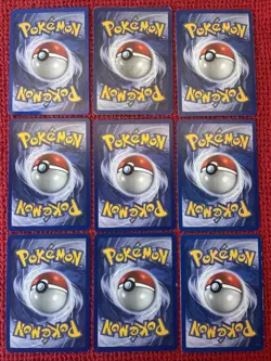❗Lot 1⃣: Pokemon Base Set 2 Lot - 9x Common Rare Cards Lot OLD Vintage! - Image 3