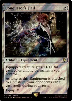 MTG FIC Surge Foil Conqueror's Flail (Surge Foil) Commander: Final Fantasy 340 R - Image 1