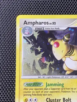 Ampharos Swirl Pokemon Card POP Series 7 1/17 2008 Holo LP+ - Image 2