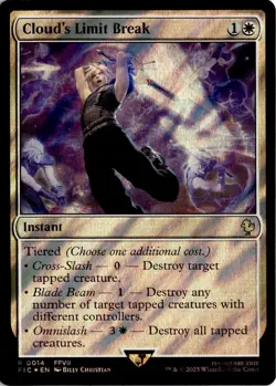MTG FIC Surge Foil Cloud's Limit Break Commander: Final Fantasy 14 R NM Card Sca - Image 1