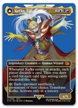 Kefka, Court Mage (0398) (Borderless) #398 (NM) Final Fantasy FIN Magic MTG - Image 1