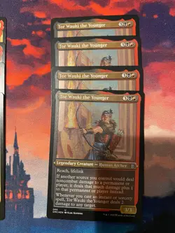 MTG Dominaria United Tor Wauki the Younger Foil Etched x 4 - Image 1