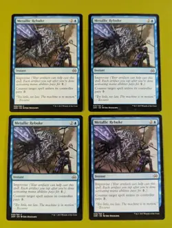 Metallic Rebuke x4 Aether Revolt 4x Playset Magic the Gathering MTG - Image 1