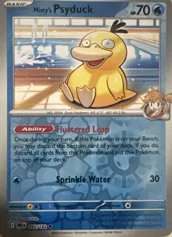 Misty's Psyduck 045/182 Uncommon Destined Rivals Pokemon Reverse Holo Near Mint - Image 1