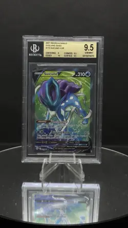 Pokemon TCG Suicune V #173 Evolving Skies Graded Beckett BGS 9.5 - Image 1