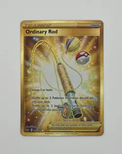 Pokemon TCG Ordinary Rod 215/202 Swsh01: Sword & Shield Secret Rare Holo ENG - Image 2