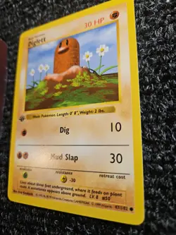 Diglett 47/102 1st Edition Shadowless Base Set 1999 Pokemon NM - Image 2