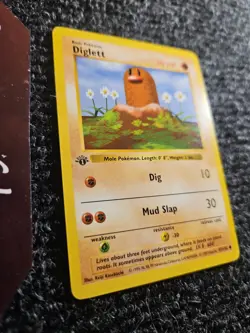 Diglett 47/102 1st Edition Shadowless Base Set 1999 Pokemon NM - Image 3