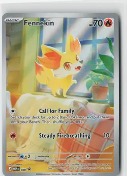 Fennekin 080 - Black Star PROMO FULL ART Chaos Rising Pokemon NM - Image 1