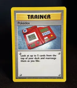 Pokedex 87/102 Uncommon Base Set Shadowless Pokemon Unlimited Moderately Played - Image 1