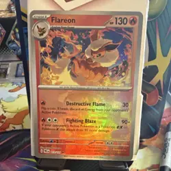 Flareon (Master Ball Pattern) 013/131 SV Prismatic Evolutions Holo Rare English - Image 1