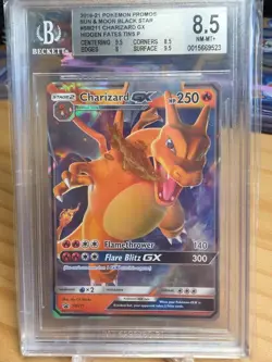 BGS 8.5 Charizard GX SM211 Black Star Promo Hidden Fates Tin Pokemon TCG 2016-21 - Image 1