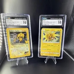 CGC 10 Pokemon TCG Holo Lot (2) Rocket's Zapdos 15/132 & Zapdos 012/034 - Image 1