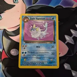 Pokemon TCG Dark Vaporeon 45/82 Team Rocket Unlimited Uncommon 2000 - LP - Image 1