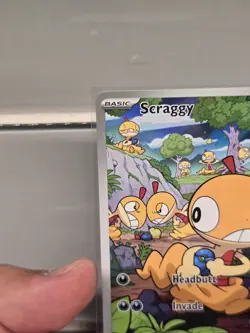 Pokemon Scraggy Illustration Rare IR Full Art Holo 138/086 White Flare LP - Image 2