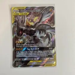 Pokemon Pikachu & Zekrom GX SM168 SM Promo TAG TEAM Holo Basic 240 HP - Image 1