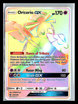 Oricorio GX 255/236 Cosmic Eclipse Pokemon Rainbow Rare NM 255/236 - Image 1