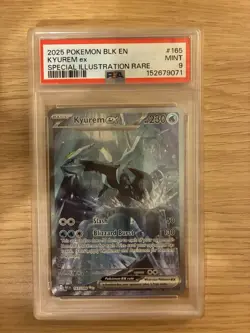 2025 POKEMON BLK EN-BLACK BOLT SPECIAL ILLUSTRATION RARE #165 KYUREM EX PSA 9 - Image 1
